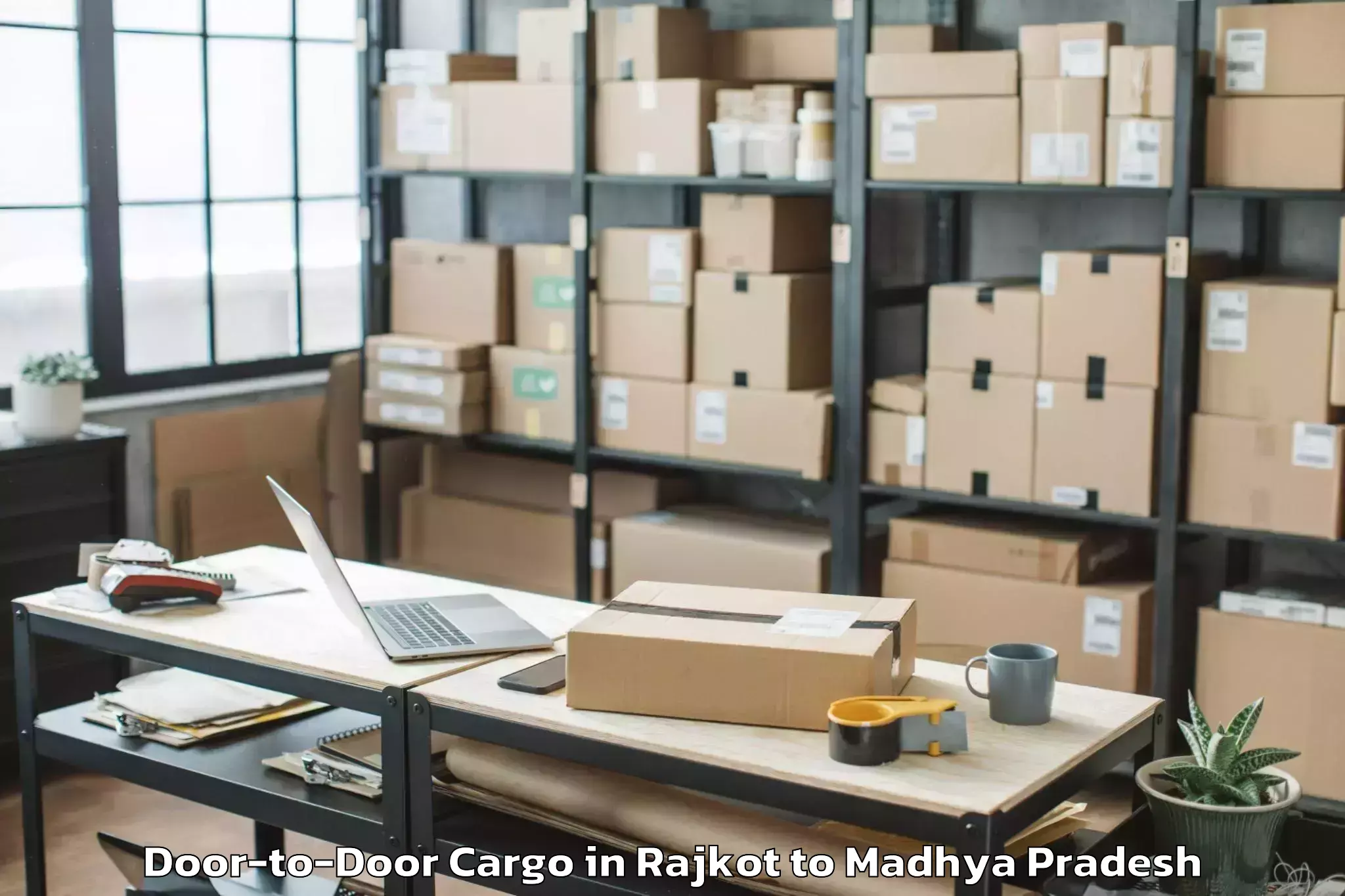 Expert Rajkot to Mandsaur University Mandsaur Door To Door Cargo